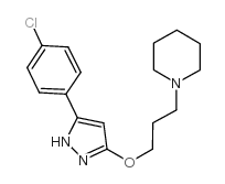 1-[3-[[5-(4-chlorophenyl)-1H-pyrazol-3-yl]oxy]propyl]piperidine structure