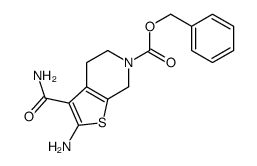 2-Amino-3-carbamoyl-4,7-dihydro-5H-thieno[2,3-c]pyridine-6-carboxylic acid benzyl ester Structure