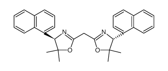Oxazole, 2,2'-methylenebis[4,5-dihydro-5,5-dimethyl-4-(1-naphthalenyl)-, (4R,4'R) Structure