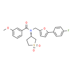 N-(1,1-dioxidotetrahydro-3-thienyl)-N-{[5-(4-fluorophenyl)-2-furyl]methyl}-3-methoxybenzamide结构式