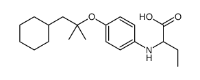 2-[4-(1-cyclohexyl-2-methylpropan-2-yl)oxyanilino]butanoic acid Structure