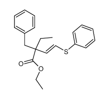 ethyl 2-benzyl-2-ethyl-4-phenylthiobut-3-enoate结构式