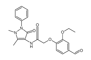 Acetamide, N-(2,3-dihydro-1,5-dimethyl-3-oxo-2-phenyl-1H-pyrazol-4-yl)-2-(2-ethoxy-4-formylphenoxy)结构式