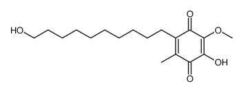 3-hydroxy-6-(10-hydroxydecyl)-2-methoxy-5-methyl-1,4-benzoquinone结构式