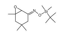 (E)-2,3-Epoxy-2,5,5-trimethylcyclohexan-1-one (tert-butyldimethylsilyl)oxime结构式