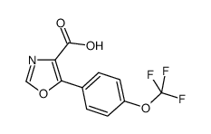 4-Oxazolecarboxylic acid, 5-[4-(trifluoromethoxy)phenyl]-结构式