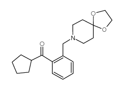 环戊基 2-[8-(1,4-二恶-8-氮杂螺-[4.5]癸基)甲基]苯基酮结构式