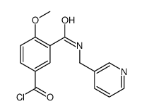 4-methoxy-3-(pyridin-3-ylmethylcarbamoyl)benzoyl chloride Structure