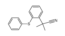 2-Methyl-2-(2-phenylthiophenyl)propionitrile结构式