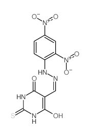 5-[[2-(2,4-dinitrophenyl)hydrazinyl]methylidene]-2-sulfanylidene-1,3-diazinane-4,6-dione结构式