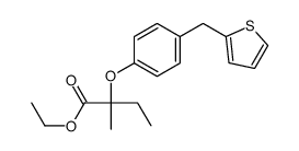 ethyl 2-methyl-2-[4-(thiophen-2-ylmethyl)phenoxy]butanoate Structure