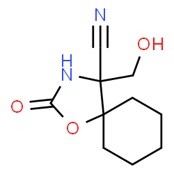 1-Oxa-3-azaspiro[4.5]decane-4-carbonitrile,4-(hydroxymethyl)-2-oxo-(7CI) Structure