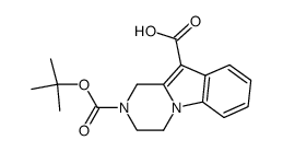 3,4-dihydro-1H-pyrazino[1,2-a]indole-2,10-dicarboxylic acid 2-tert-butyl ester Structure