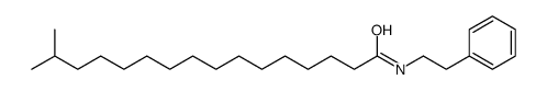 15-methyl-N-(2-phenylethyl)hexadecanamide结构式