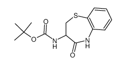 (2,3,4,5-tetrahydro-4-oxo-1,5-benzothiazepin-3-yl)carbamic acid,1,1-dimethylethyl ester结构式