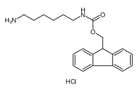 (9H-Fluoren-9-yl)methyl (6-aminohexyl)carbamate hydrochloride Structure