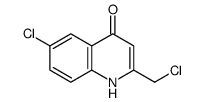 6-chloro-2-(chloromethyl)-1H-quinolin-4-one结构式