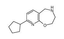 8-Cyclopentyl-2,3,4,5-tetrahydropyrido[3,2-f][1,4]oxazepine结构式