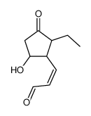 3-(2-ethyl-5-hydroxy-3-oxocyclopentyl)prop-2-enal结构式