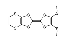 2-(4,5-bis(methylthio)1,3-dithiol-2-ylidine)-5,6-dihydro(1,3)dithiolo(4,5-b)1,4-dithiin Structure