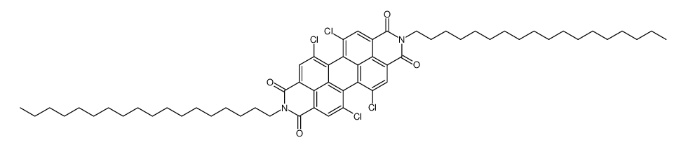 1,6,7,12-Tetrachloro-N-N'-bis(octadecyl)-perylene-3,4,9,10-tetracarboxylic acid diimide Structure
