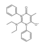 2-(Diethylamino)-3,6-dihydro-5-methyl-6-oxo-1,3-diphenyl-1-pyrimidinium-4-olat Structure