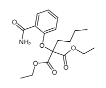 n-Butyl-<2-carbamoyl-phenoxy>-malonsaeure-diaethylester Structure