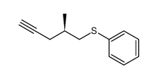 (R)-(+)-2-methyl-3-phenylthiopent-4-yne结构式