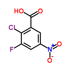 2-Chloro-3-fluoro-5-nitrobenzoic acid结构式