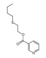 2-butylsulfanylethyl pyridine-3-carboxylate结构式