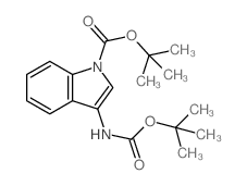 3-(tert-Butoxycarbonylamino)-1-(tert-butoxycarbonyl)indole结构式