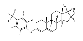 3-[2,3,5,6-tetrafluoro-4-(trifluoromethyl)phenoxy][16,16,17α-(2)H3]androsta-3,4-diene-17β-ol Structure