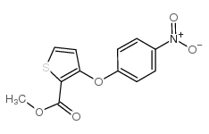 3-(4-硝基苯氧基)-2-噻吩羧酸甲酯结构式