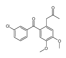 1-[2-(3-chlorobenzoyl)-4,5-dimethoxyphenyl]propan-2-one结构式
