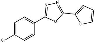 1,3,4-Oxadiazole, 2-(4-chlorophenyl)-5-(2-furanyl)- Structure