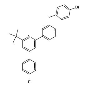 2-(3-(4-bromobenzyl)phenyl)-6-(tert-butyl)-4-(4-fluorophenyl)pyridine结构式