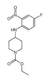 4-(4-fluoro-2-nitro-phenylamino)-piperidine-1-carboxylic acid ethyl ester structure