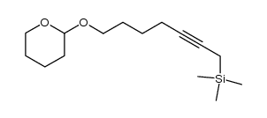 (trimethylsilyl)-1 (tetrahydropyrannyl-2 oxy)-7 heptyne-2 Structure