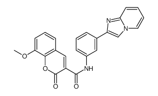 N-(3-(咪唑并[1,2-a]吡啶-2-基)苯基)-8-甲氧基-2-氧代-2H-苯并吡喃-3-酰胺结构式