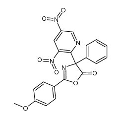 4-(3,5-dinitro-2-pyridyl)-2-(4-methoxyphenyl)-4-phenyl-5(4H)-oxazolone Structure