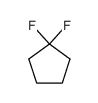 1,1-difluorocyclopentane Structure