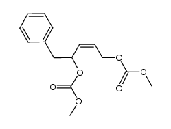 (Z)-dimethyl (5-phenylpent-2-ene-1,4-diyl) dicarbonate结构式