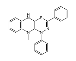 5-methyl-2,4-diphenyl-1,4,4a,5,10,10a-hexahydro-1,3,4-thiadiazino<5,6-b>quinoxaline Structure