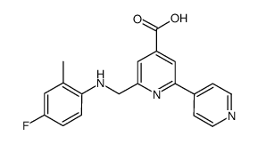 6-(((4-fluoro-2-methylphenyl)amino)methyl)-[2,4'-bipyridine]-4-carboxylic acid结构式