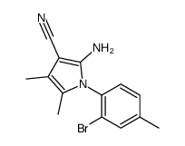 2-Amino-1-(2-bromo-4-methylphenyl)-4,5-dimethyl-1H-pyrrole-3-carb onitrile结构式