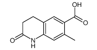 7-methyl-2-oxo-3,4-dihydro-1H-quinoline-6-carboxylic acid结构式