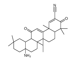 28-Noroleana-1,9(11)-diene-2-carbonitrile, 17-amino-3,12-dioxo- structure