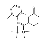 3-((tert-butyldimethylsilyl)((2,6-dimethylphenyl)imino)methyl)cyclohexanone Structure