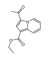 3-乙酰基吲哚嗪-1-羧酸乙酯结构式