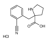 (R)-2-(2-CYANOBENZYL)PYRROLIDINE-2-CARBOXYLIC ACID HYDROCHLORIDE structure